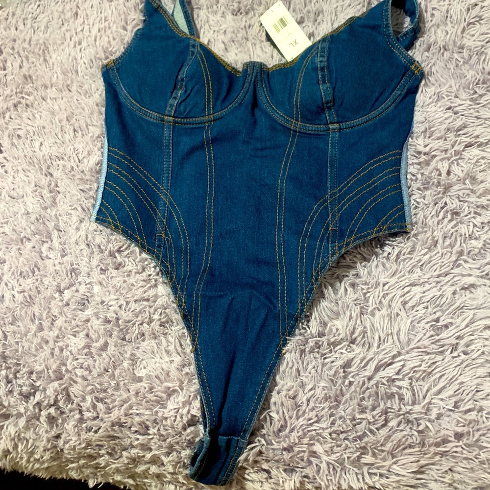 Ivy Park Denim Body Suit size xl